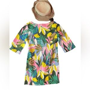 Boden 100% Linen Floral Shift Tunic Dress Women’s Size US 4